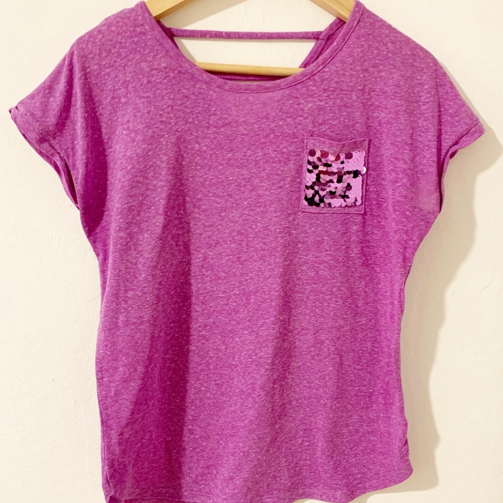 2x$10🎉Justice Embelish Purple Short Sleeve  14/16